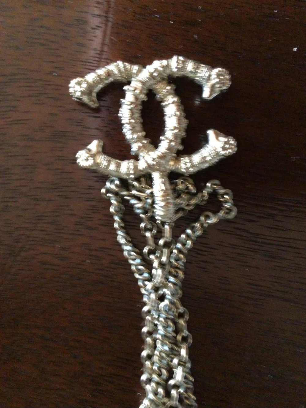 Chanel-Style Interlocking CC Pendant Necklace - Picture 1 of 4